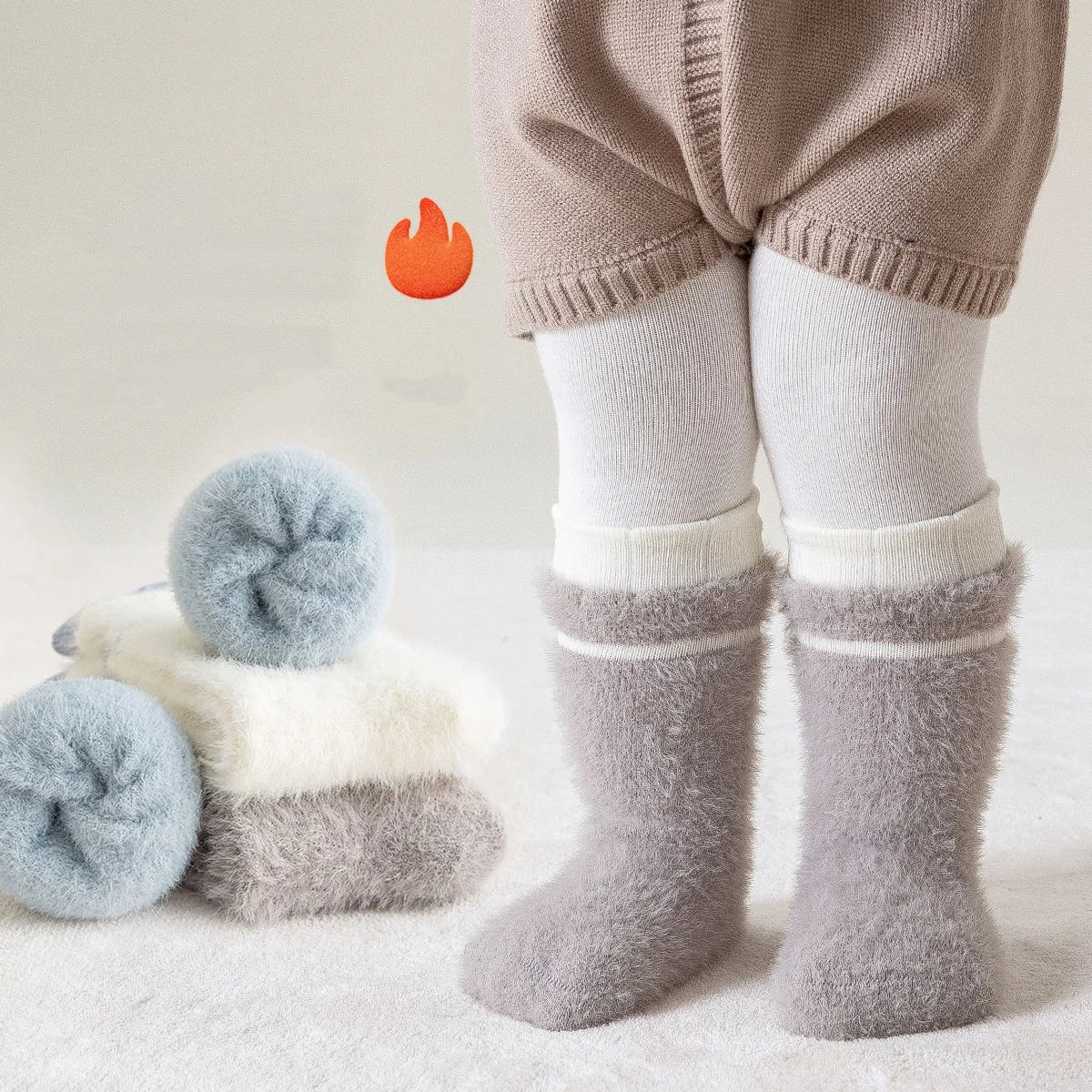 

3 Pairs/lot Winter Thick Children's Socks For Girls Boys Warm Home Floor Toddler Baby Sock Soft Kids Outdoors Keep Warm Stocking