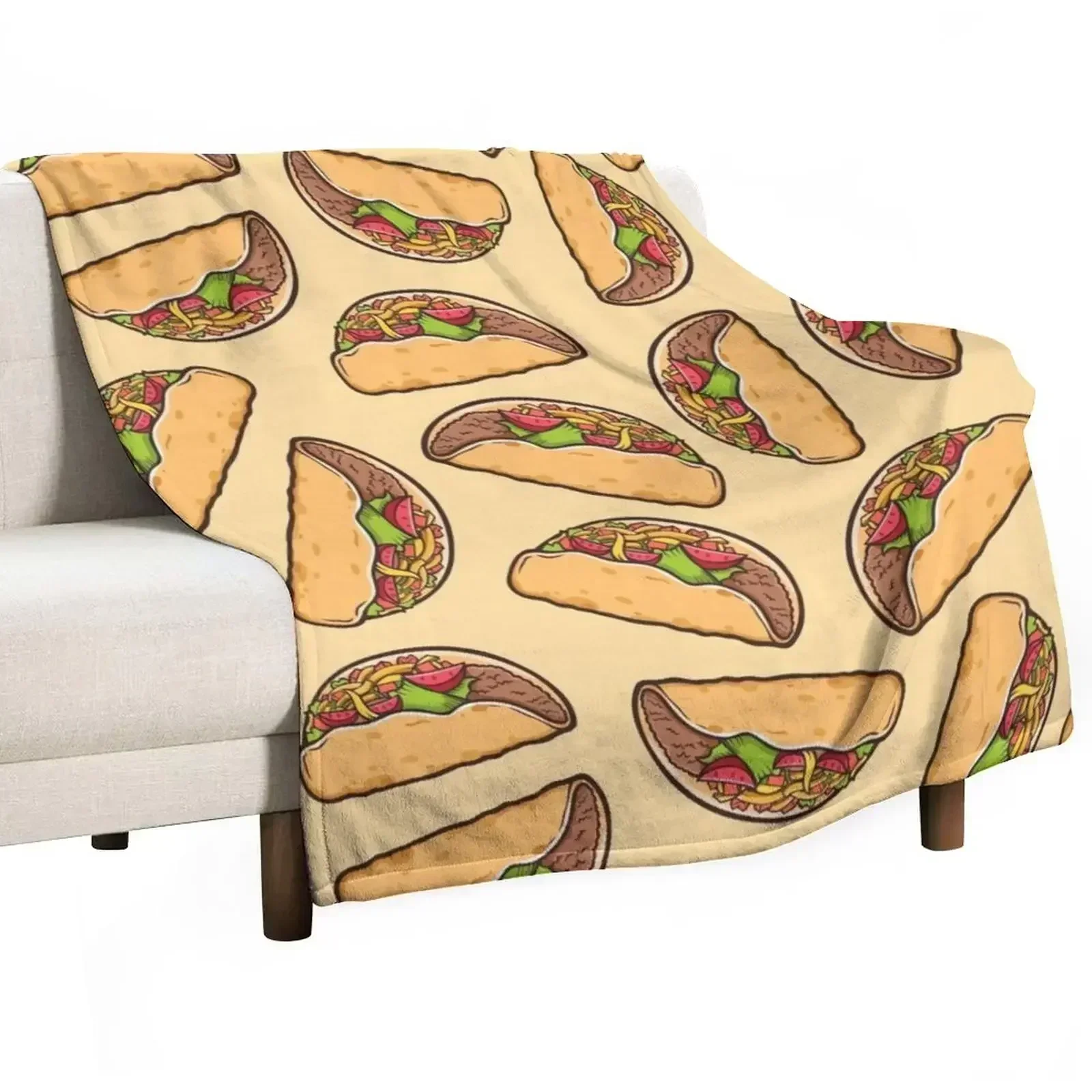 Taco Pattern Throw Blanket Luxury Designer bed plaid Soft Plaid Luxury Sleeping Bag Softest Blankets