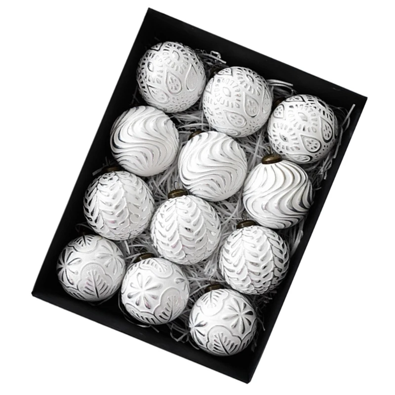 

12 шт. мерцающие рождественские безделушки 8 см небьющиеся рождественские шары подвески орнамент для елочного венка праздничное