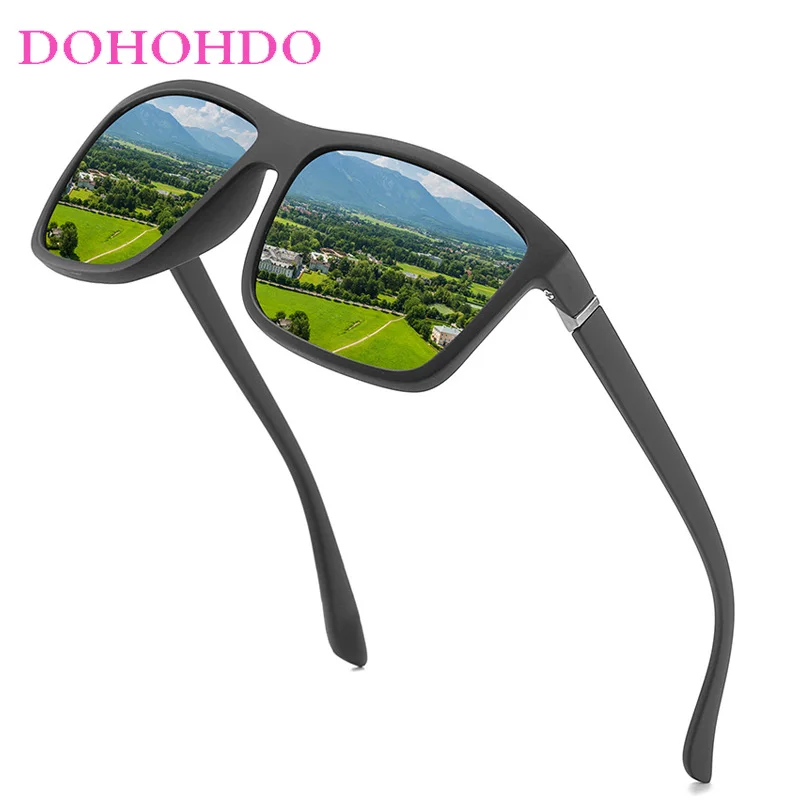 DOHOHDO 2024 Classic Men's  Brand Design  Sunglasses Men Women Driver Shades Male Vintage Sun Glasses  Men Spuare Mirror Summer