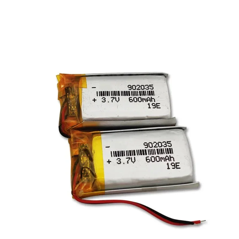 PURFIELD 902035 3.7V 600mAh Rechargeable Lithium Polymer Battery Cell For Car Dash Recorder VR Glasses Digital Voice Device