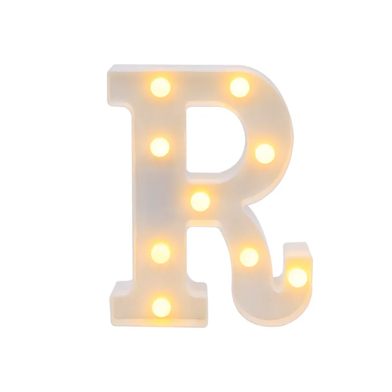 Creative DIY Luminous LED Letter Lights Alphabet Number Light for Holiday Home Wedding Birthday Valentine\'s Day Party Decoration