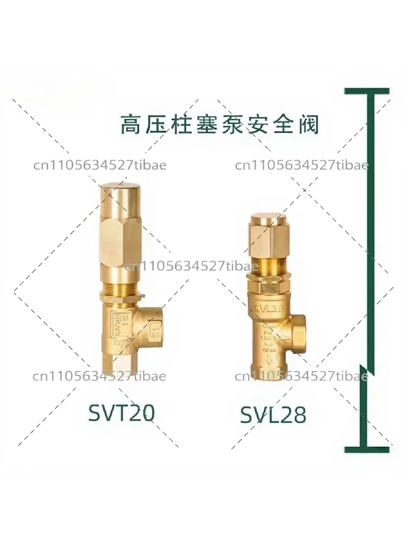 High Pressure Plunger Pump Safety Valve, Large Flow Brass Relief Valve for Car Wash, Farm Irrigation, Fogging System