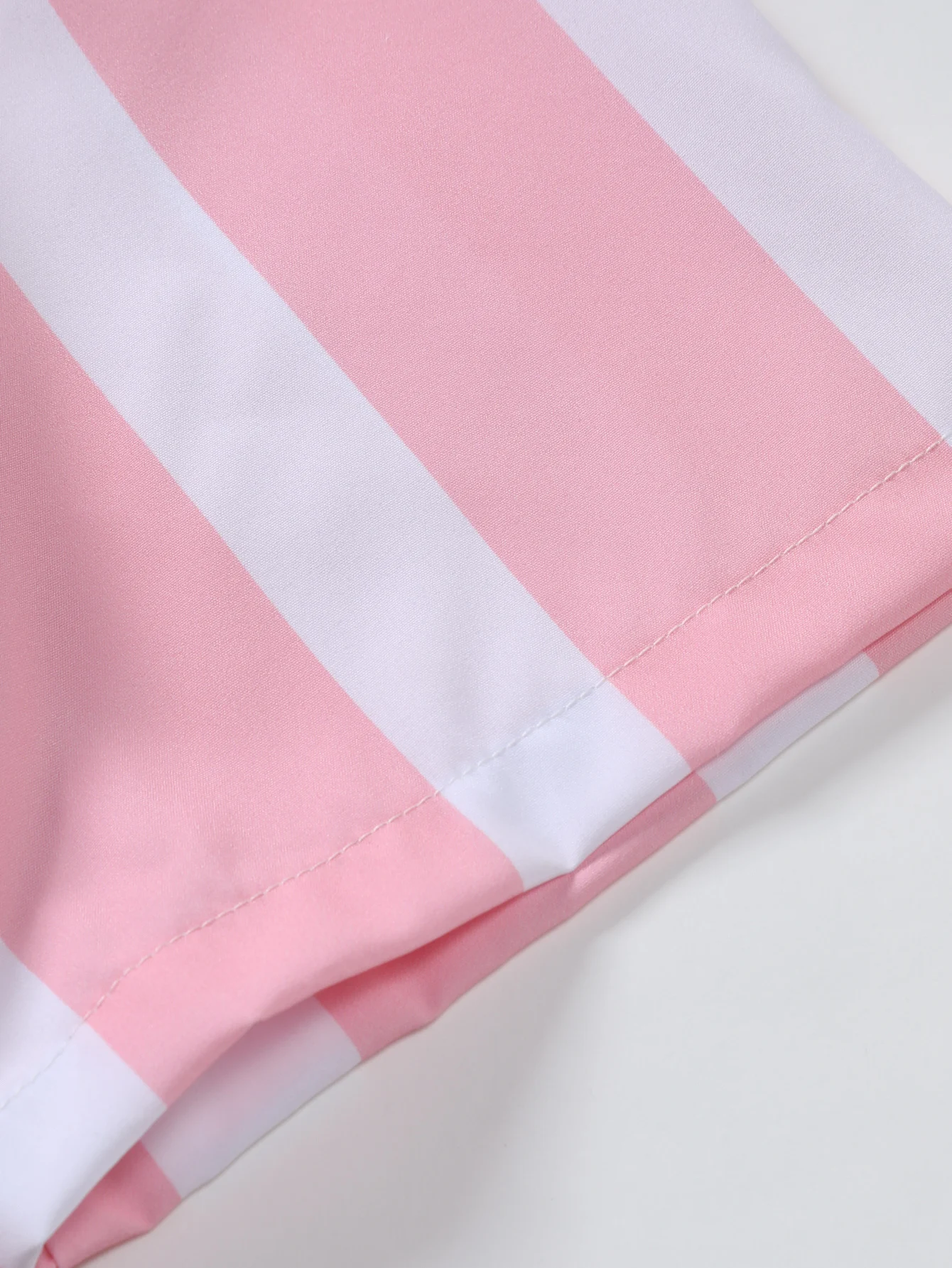 Men Random Vertical Striped Shirt Summer Short Sleeve Printed Shirt Thin Beach Shirt Men Casual Top
