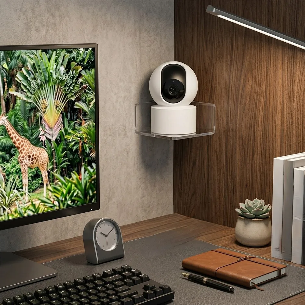 For Security Camera Floating Wall Shelf For Small Space Living Easy Install Corner Shelves Secure Item Support