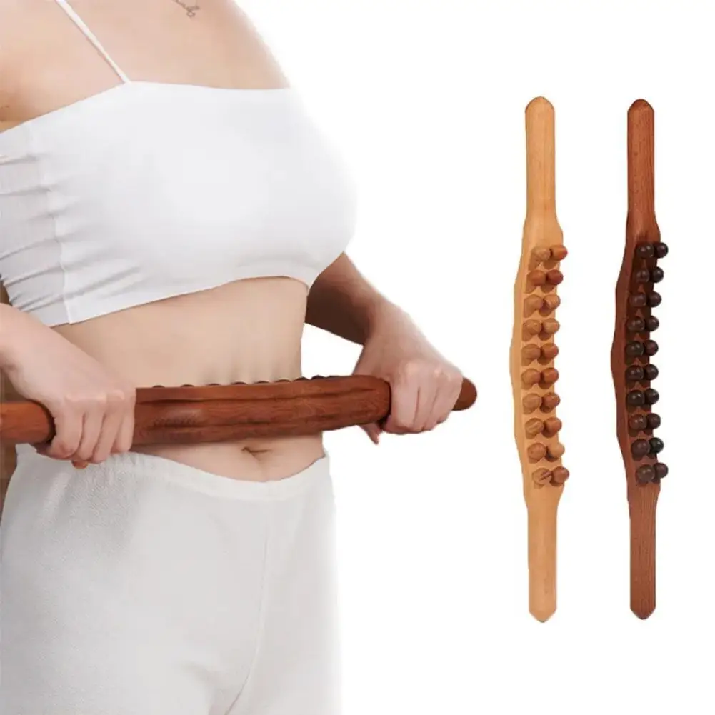 

Rolling Pin Universal Back Needle Massage Tendons Beech Wood Scraping Stick Point Treatment Relax Therapy Tool