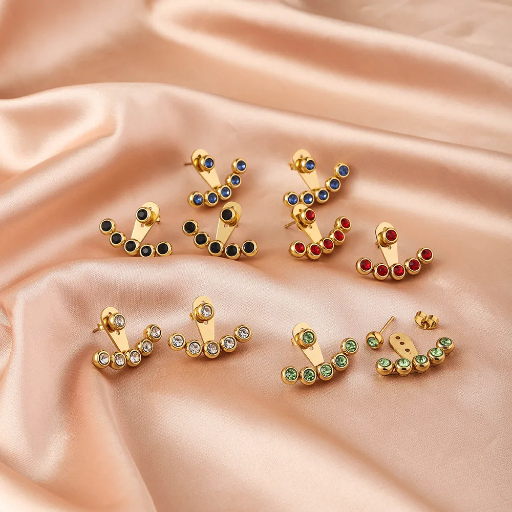 Stainless Steel Earrings with Detachable, Personalized Front and Rear Dual Ear Studs for Women's Design Sense, High-end Earrings