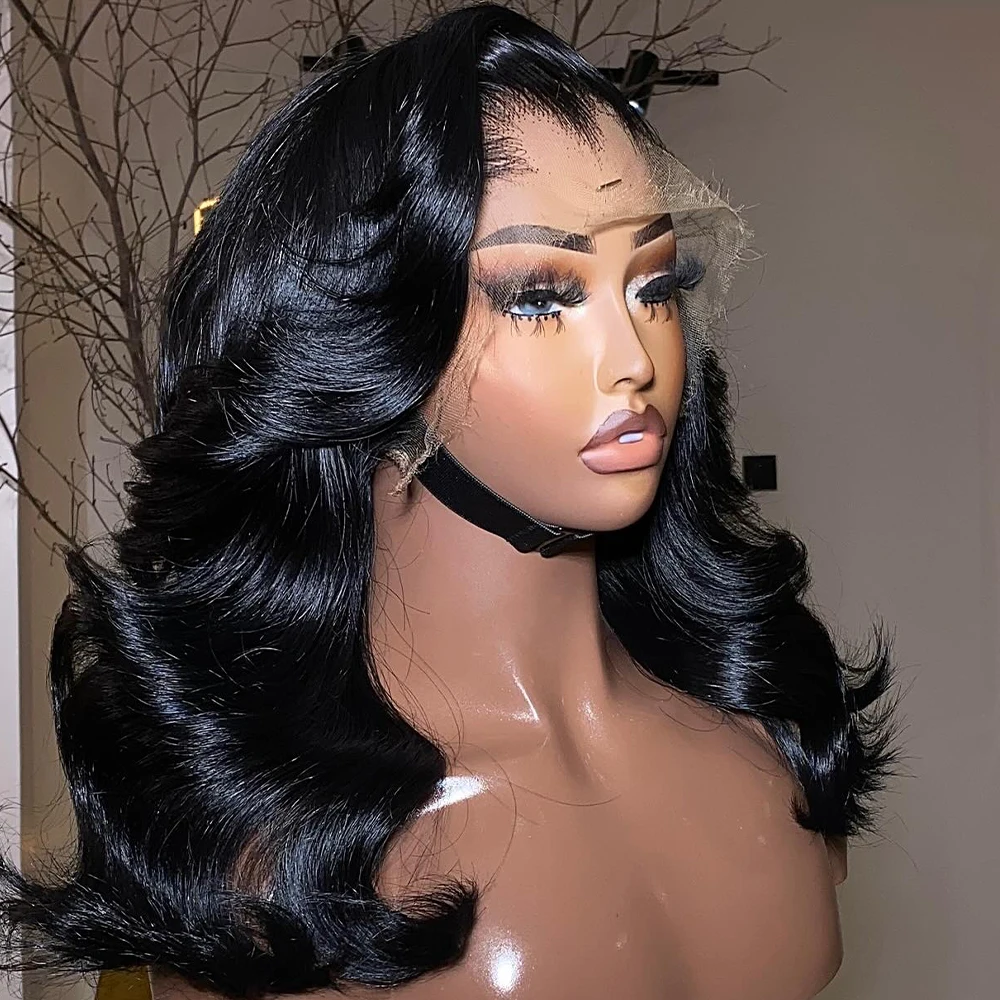 M Hairline Body Wave HD Lace Front Wig Human Hair 300/400 Density HD Transparent Lace Front Wig PrePlucked Glueless 32 Inch Wigs