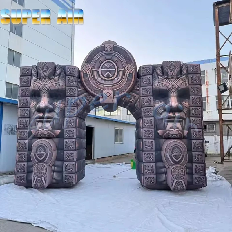 

Creative design Ancient Egyptian status model of inflatable human face arch for event decoration