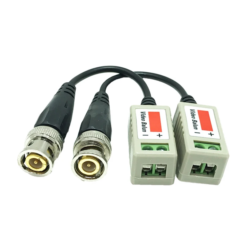 BNC CCTV Balun فيديو ملتوي ، أجهزة إرسال واستقبال سلبية ، UTP ، كابل CAT5 ، AHD ، CVI ، TVI ، 2