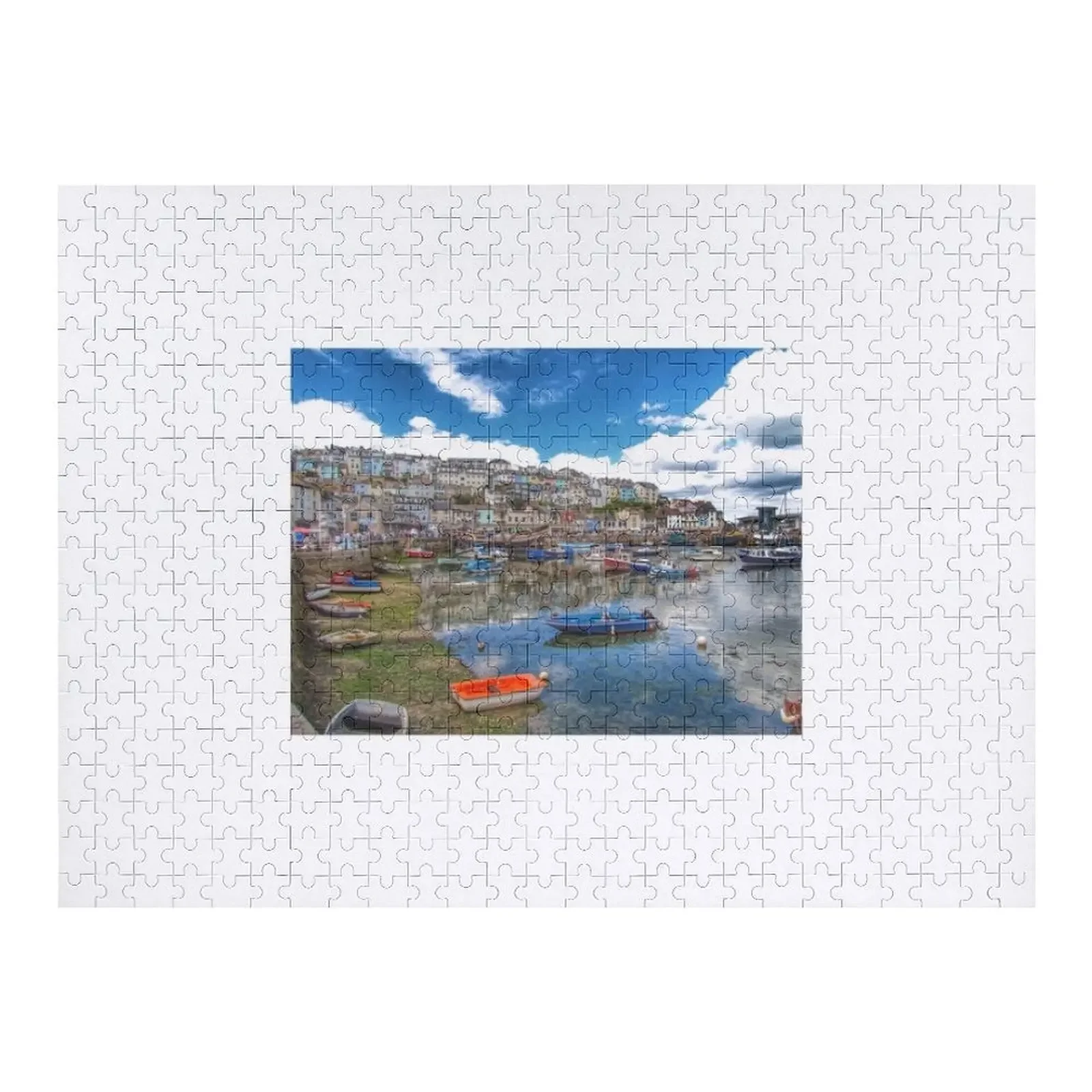 

Brixham Harbour Devon Jigsaw Puzzle Customizable Gift Customs With Photo Personalized Baby Toy Puzzle