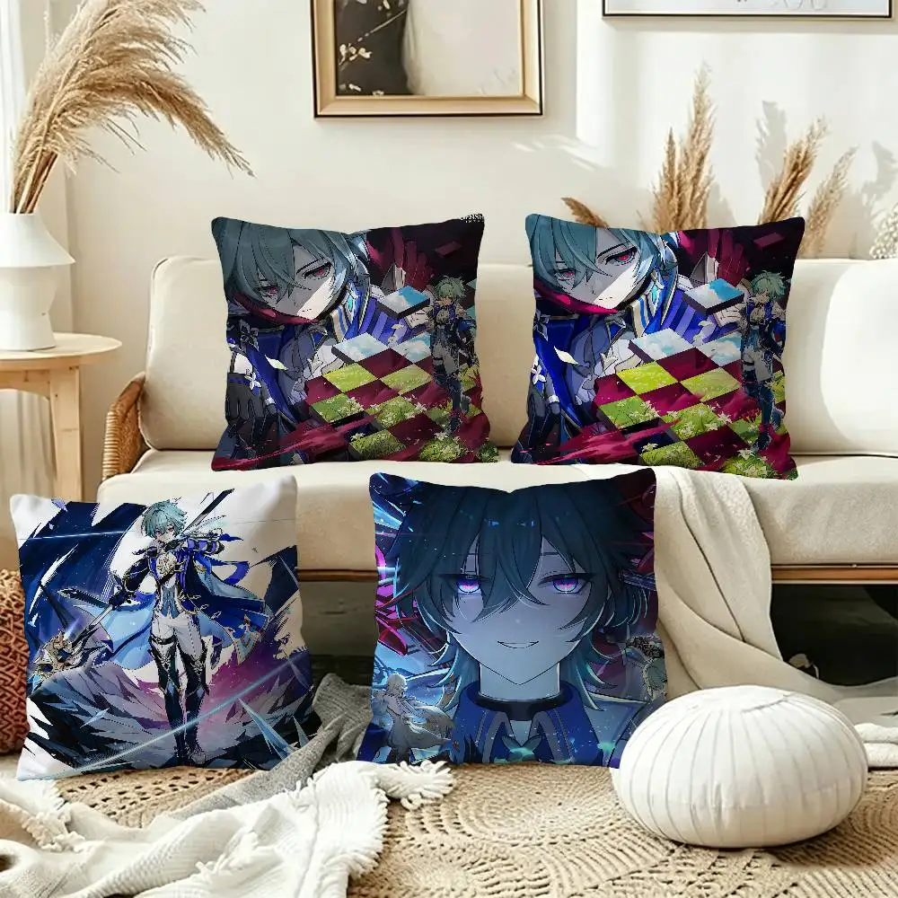 Genshin Impact Lohen Cushion Cover Decorative Pillow Sofa Home Decor case pillow cases