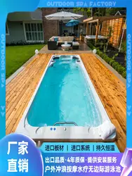 Thermostatic Infinite Swimming Pool Finished Villa Courtyard Acrylic Endless Surfing Machine