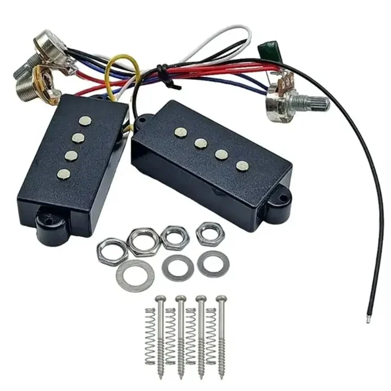 

A79E-Электрический звукосниматель баса, 4-струнный предусилитель, жгут проводов управления тоном, звукосниматель басов M68D