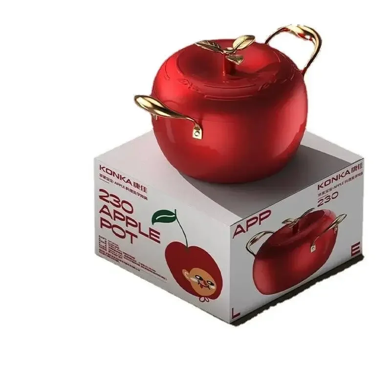 High Appearance Brand Apple Shaped Large Capacity Stew Pot, Non Stick Pot, Micro Pressure Pot, Super Practical Gift Item