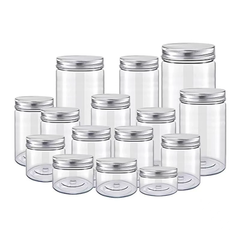 

10pcs PET Plastic Food Sealed Bottle Storage Transparent Aluminum Lid Storage Moisture Proof Sealed Candy