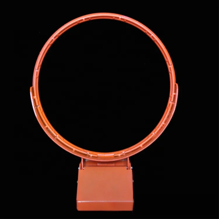 حلقة كرة سلة من الفولاذ الصلب في الهواء الطلق، حافة كرة سلة مزدوجة الينابيع مع شبكة للمنافسة