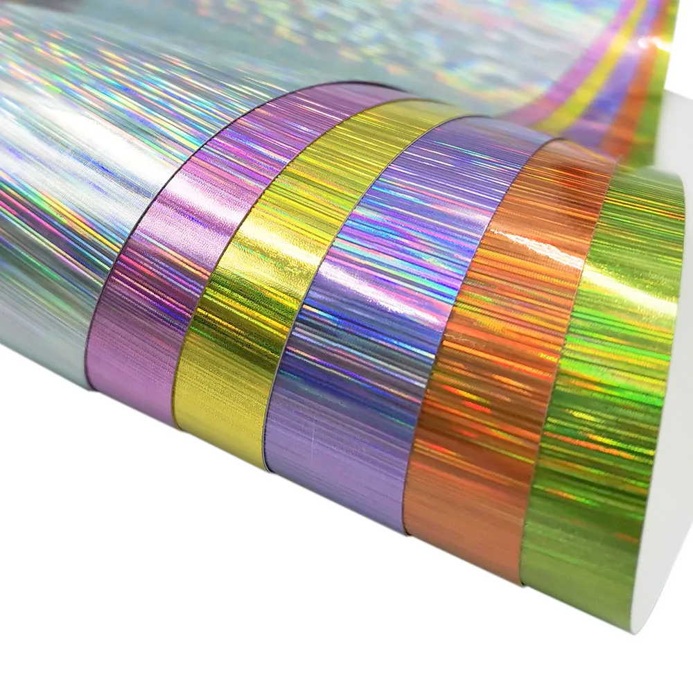 Holographic Glitter Adhesive Vinyl Craft Sheet Film 6 Assorted Colors DIY Mugs Ceramic Window Wall Decoration Sticker For Cut