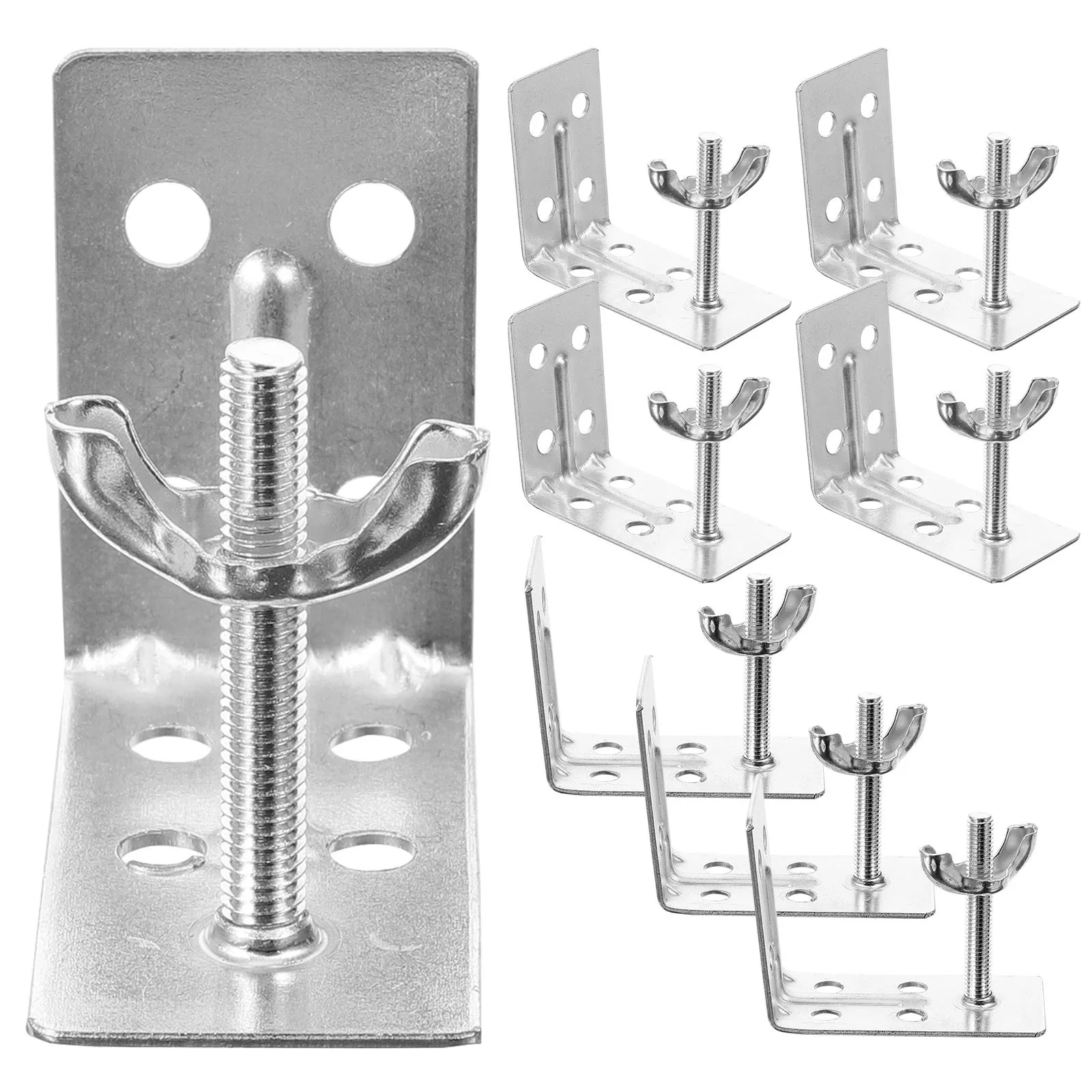 

8Pcs Metal L-Shaped Curtain Brackets Roman Blind Mounting Hardware Easy Install Strong Support Roman Blind Bracket