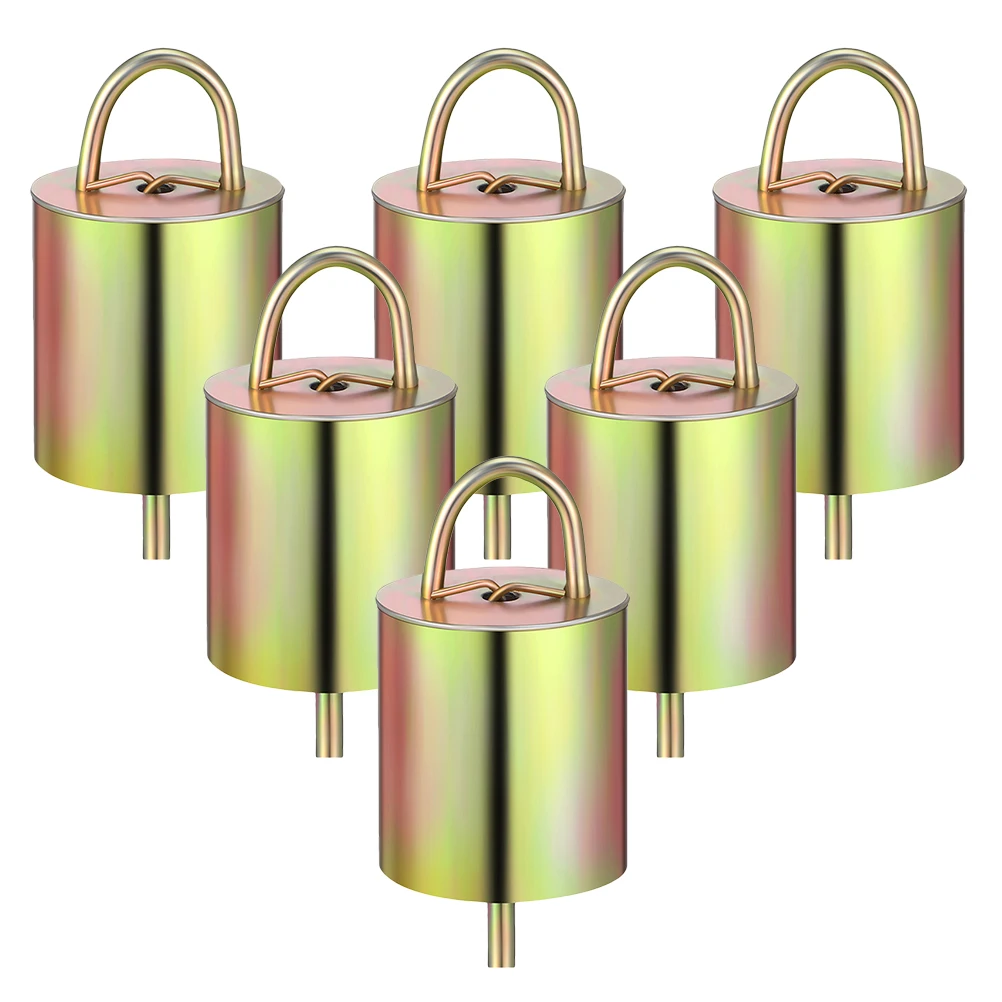 

6pcs Cattle Sheep Bells Thickened Alloy Metal Hanging Ringing Cowbells for Farm Livestock Tracking Durable Lightweight Animal