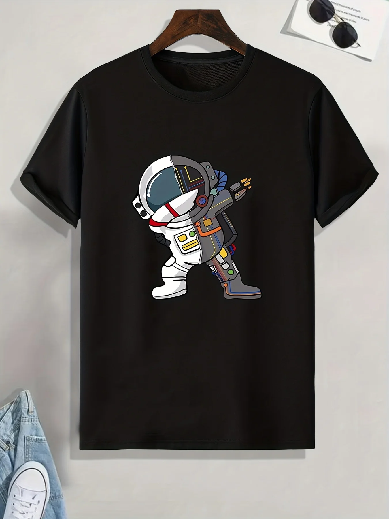 Men's fashionable casual printed short-sleeved shirt