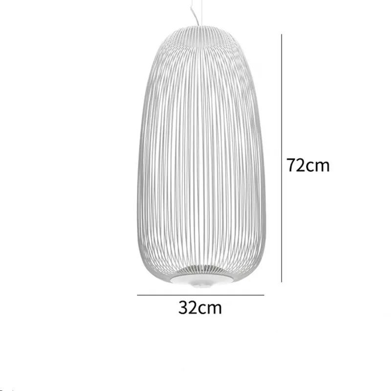 Foscarini Spaken Hanglamp minimalistische Vogelkooi Hanglamp voor Villa Lobby Trap Home Decor trap Italiaanse verlichting