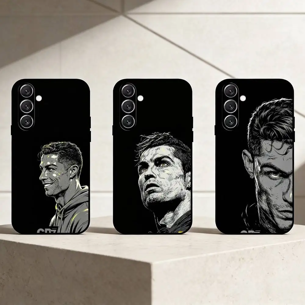 P-President CR-7 Phone Case For Samsung Galaxy A13,21s,22,31,32,52,53,71,72,73,Soft Black Cover