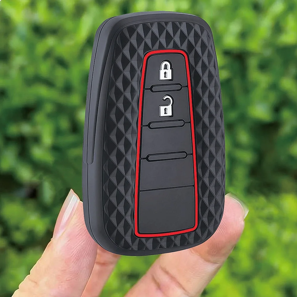For Toyota CHR Camry Corolla RAV4 Highlander C-HR Prius Land Cruiser Prado Silicone Car Key Fob Cover Shell