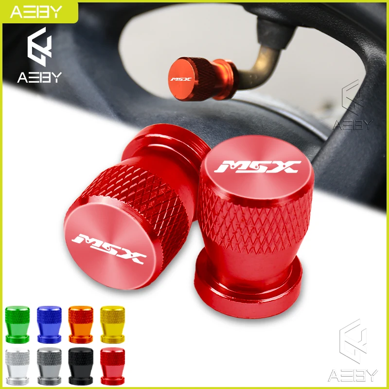 

2PCS Motorcycle Aluminum Alloy Tire Wheel Decorate Parts Valve Stem Caps Cover For Honda MSX125 Grom MSX 125 Special Accessories