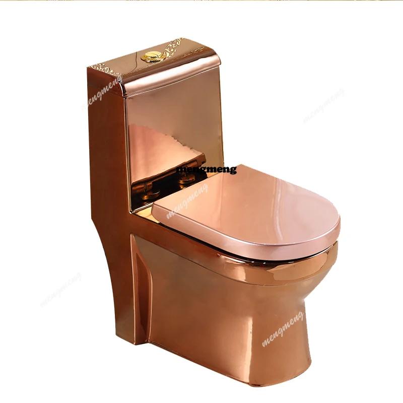

Household European Rose Gold Toilet Creative Art Bar Pump Super Swirl Toilet