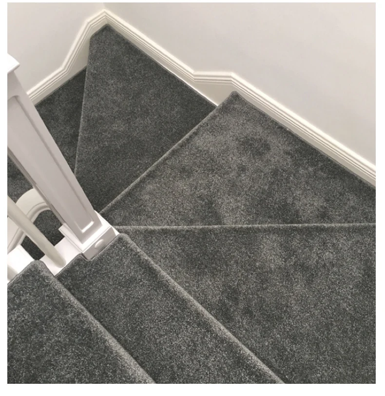 NEW Customized Pure Color Thickened Stair Step Glue-Free Self-Adhesive Non-Slip Floor Mat Household Wooden Rotating Ladder