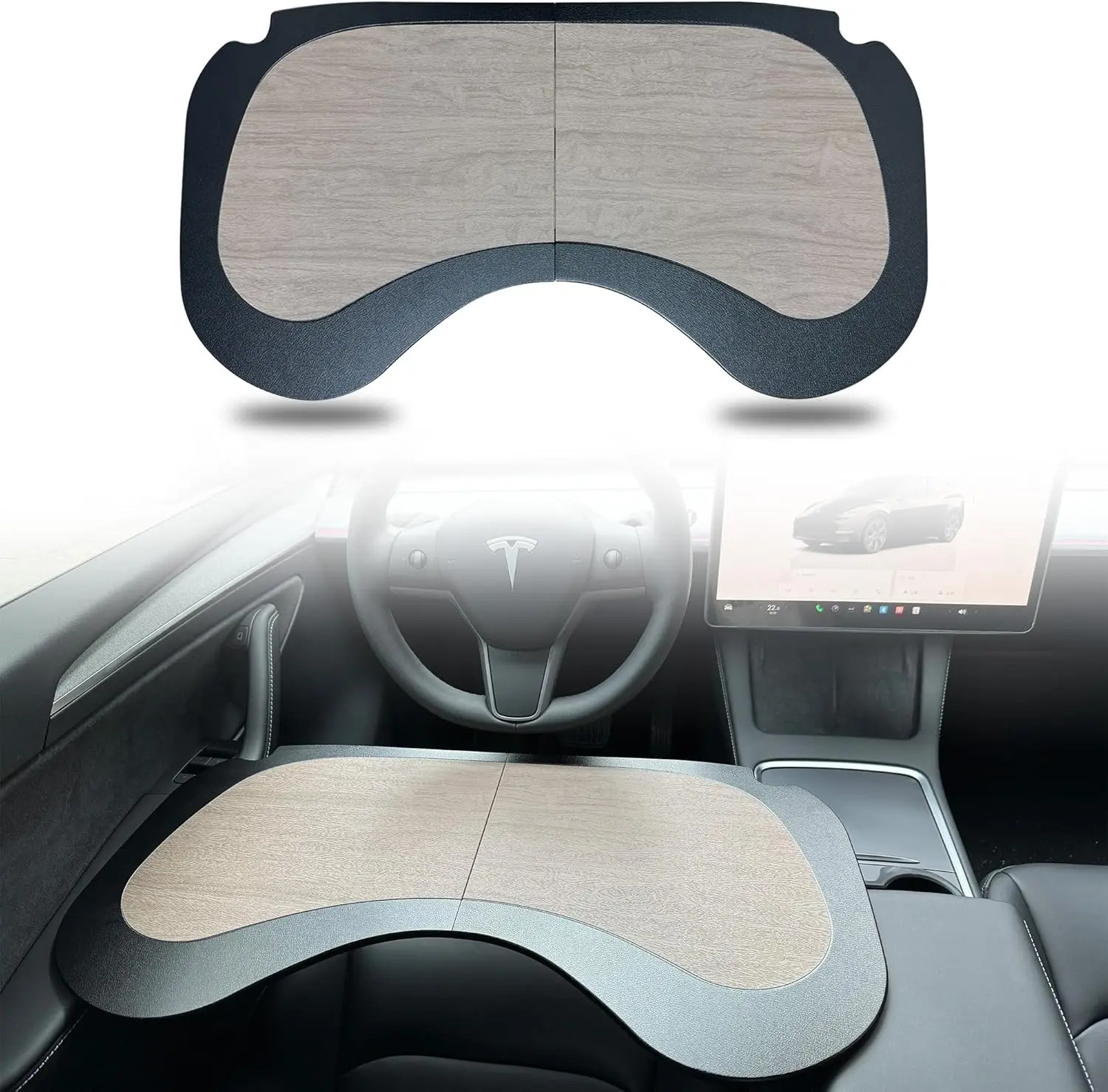 Mesa para ordenador portátil de coche Tesla Model 3 Model Y, bandeja para mesa de comedor de coche, bandeja plegable multiusos para coche Tesla de gran tamaño