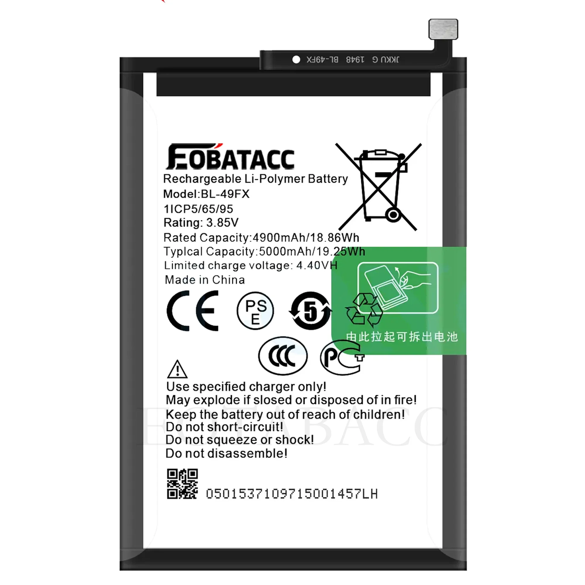 EOTABACC nueva batería de BL-49FX de 100% de alta calidad para infinix Hot 8/X650B/Hot 9/X655/Note7 LITE/Spark 5 Pro/Hot 10 Lite/SMART 2TE7