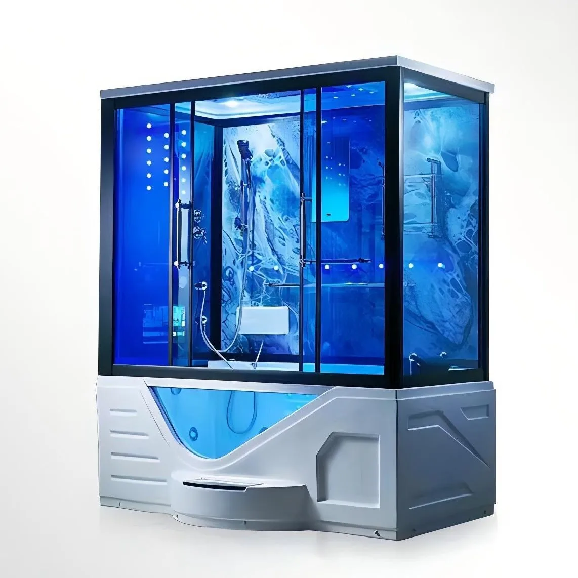 Steam sauna integrated room, bathtub dual-purpose surfing, massage and bath integrated household