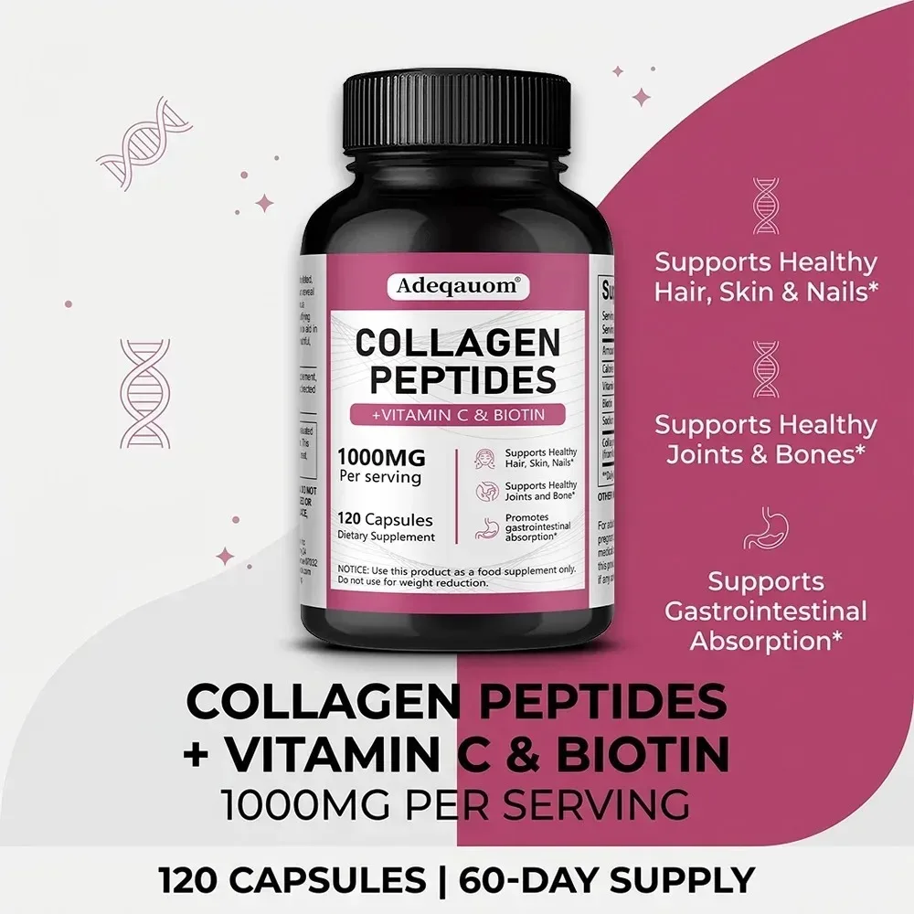 Collagen Peptides - Supports Overall Health, Improves Gut and Digestive Function, Enhances Absorption, Boosts Immunity, Non-GMO