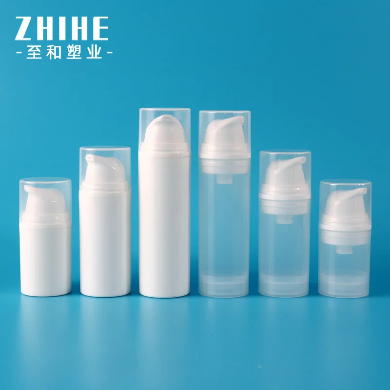 

15/30/50ml Vacuum Pump Bottle with One-Time Lock, PP Airless Container for Serum & Lotion, Refillable Cosmetic Dispenser