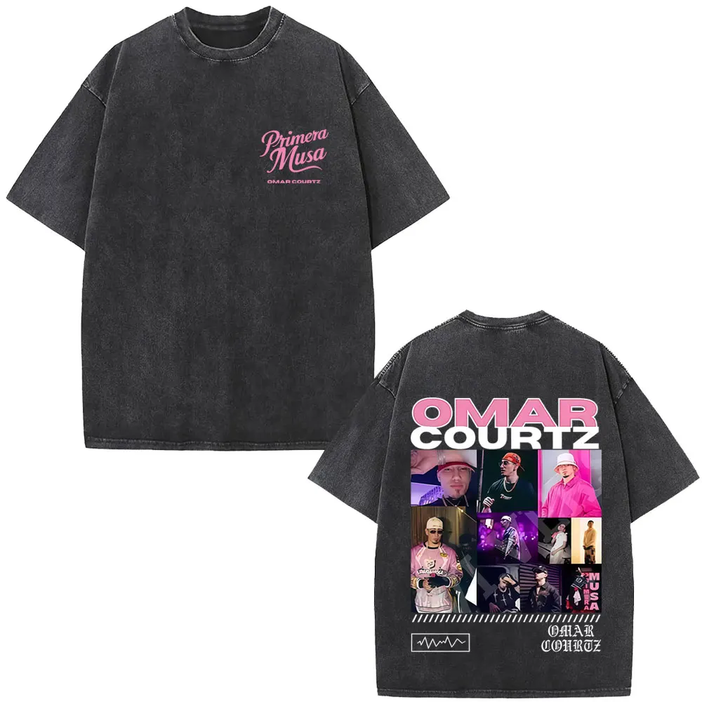 

Washed Vintage Rapper Omar Courtz Primera Musa T-shirt Men Women Clothing Hip Hop Fashion T Shirt Casual 100% Cotton T-shirts