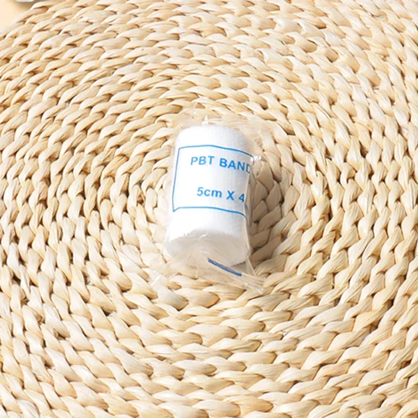 1 Rolle 5cm x 4m pbt elastischer Verband Erste-Hilfe-Kit Gaze Roll Dressing