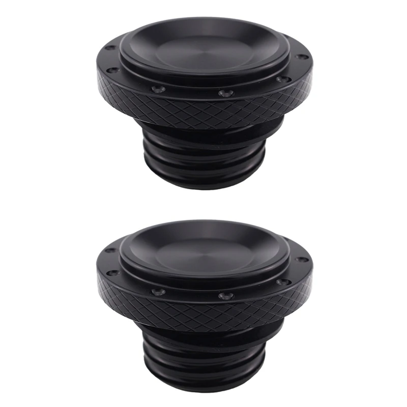 2X Fuel Gas Tank Cap Oil Fill Cover For TRIUMPH Scrambler 1200 XC/XE Thruxton 1200 Street Twin Street Scrambler(Black)