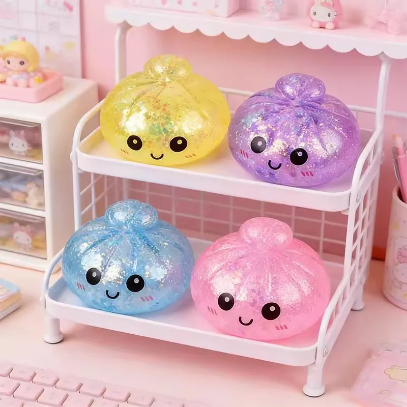 Hot Glitter Dumpling Simulation Flash Dumpling Pressure Ball Slow Rebound Soft Pinch Decompression Office Decorat Birthday Gifts