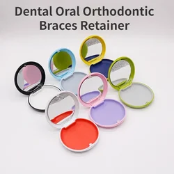 Dental Oral Orthodontic Braces Retainer Magnetic Portable Fake Teeth Box Tooth Case With Mirror Travel Denture Storage Box New