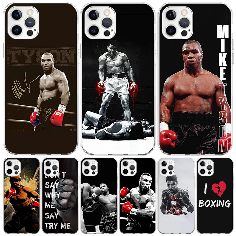 Mike Tyson Boxer Man Phone Case For Apple Iphone 11 12 13 Mini 14 15 16 Pro Max 7 Plus X XS XR SE Art Customized Coque Capa