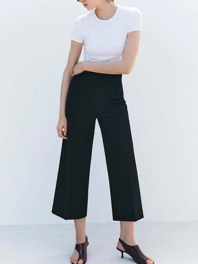 

Spring New Arrival Women's Faionable Simple All-Match Blended Slim Fit round Ne ort Sve T-irt Commute Sle