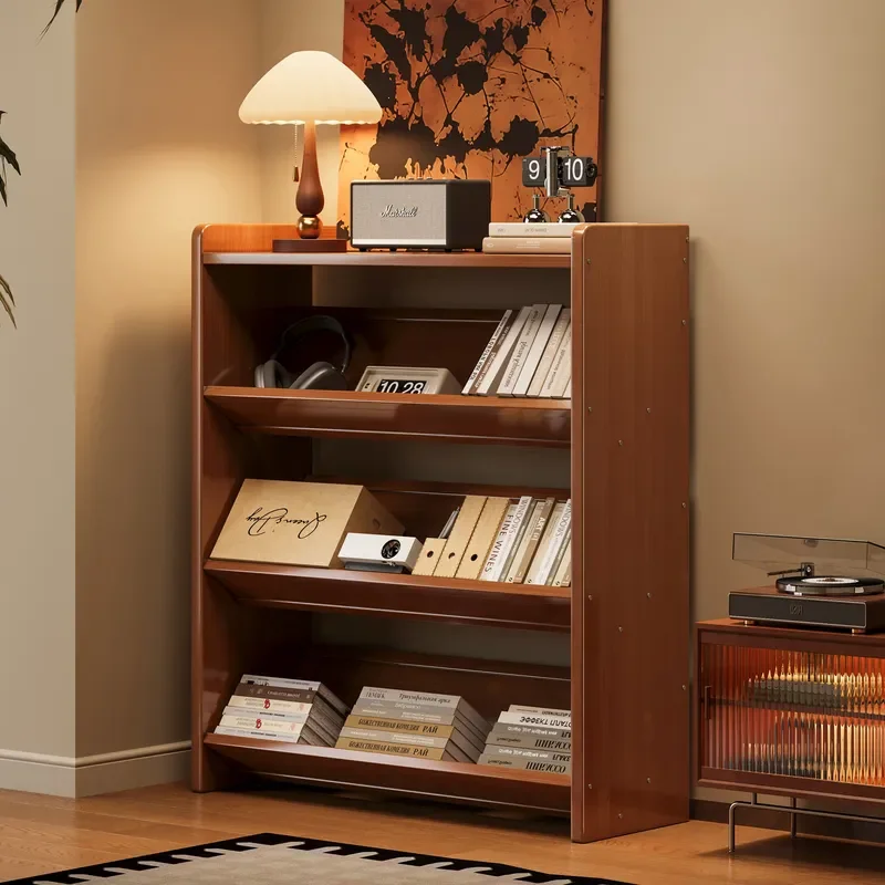 for Bookshelf Floor to Ceiling Shelf Integrated Locker Living Room Home Storage Display Cabinet Multi Layer Magazine Simple