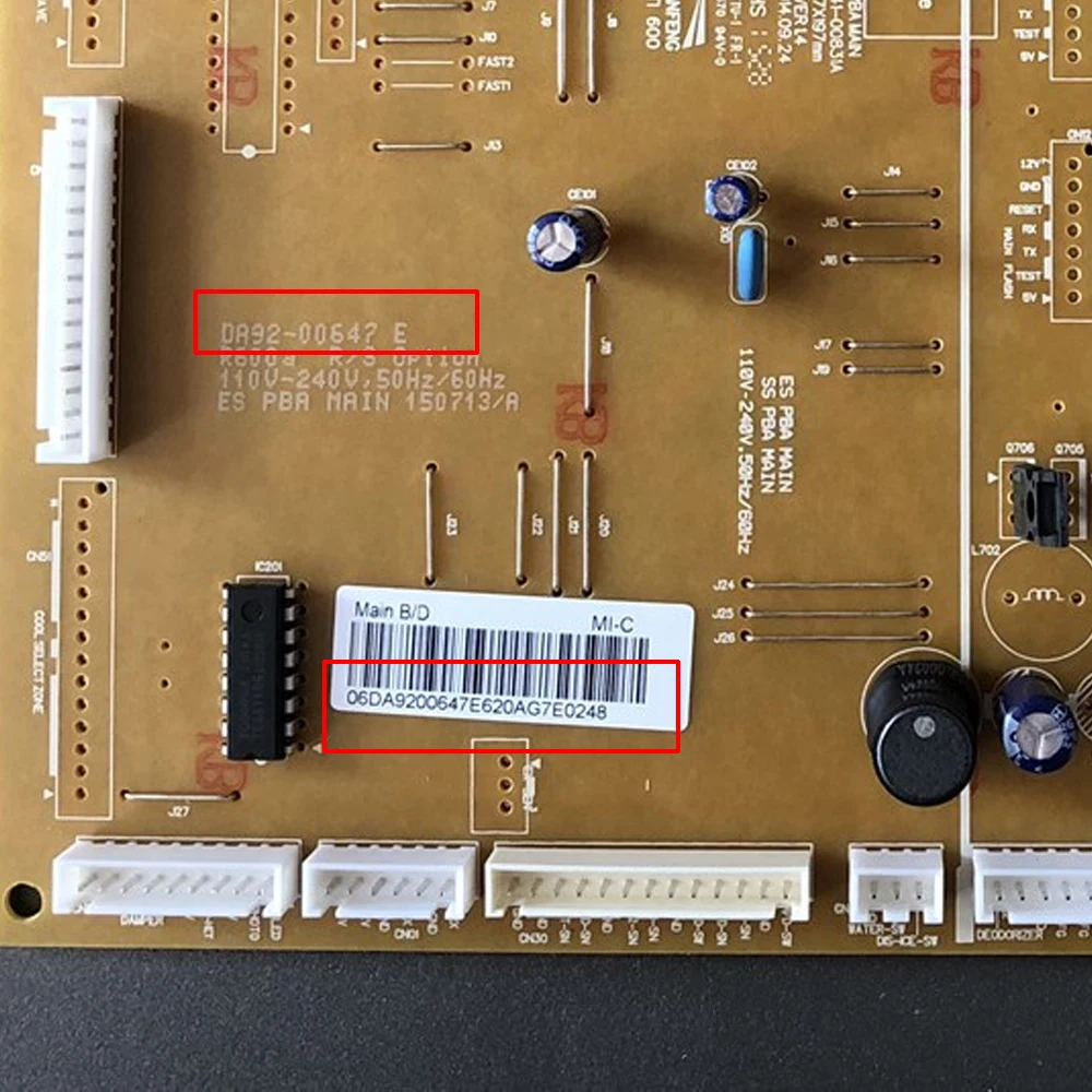 เมนบอร์ดต้นฉบับ DA92-00647E DA41-00831A ควบคุม PCB สำหรับตู้เย็น Samsung