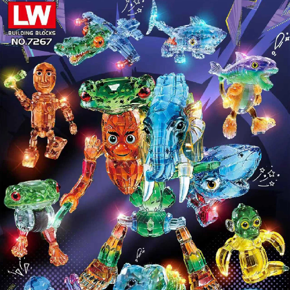 Nouveau style mignon Tralalelo Tralala Figure bloc jouet Tungtungtung italien Brainrot Al Tralalero Tralala blocs de construction boîte aveugle