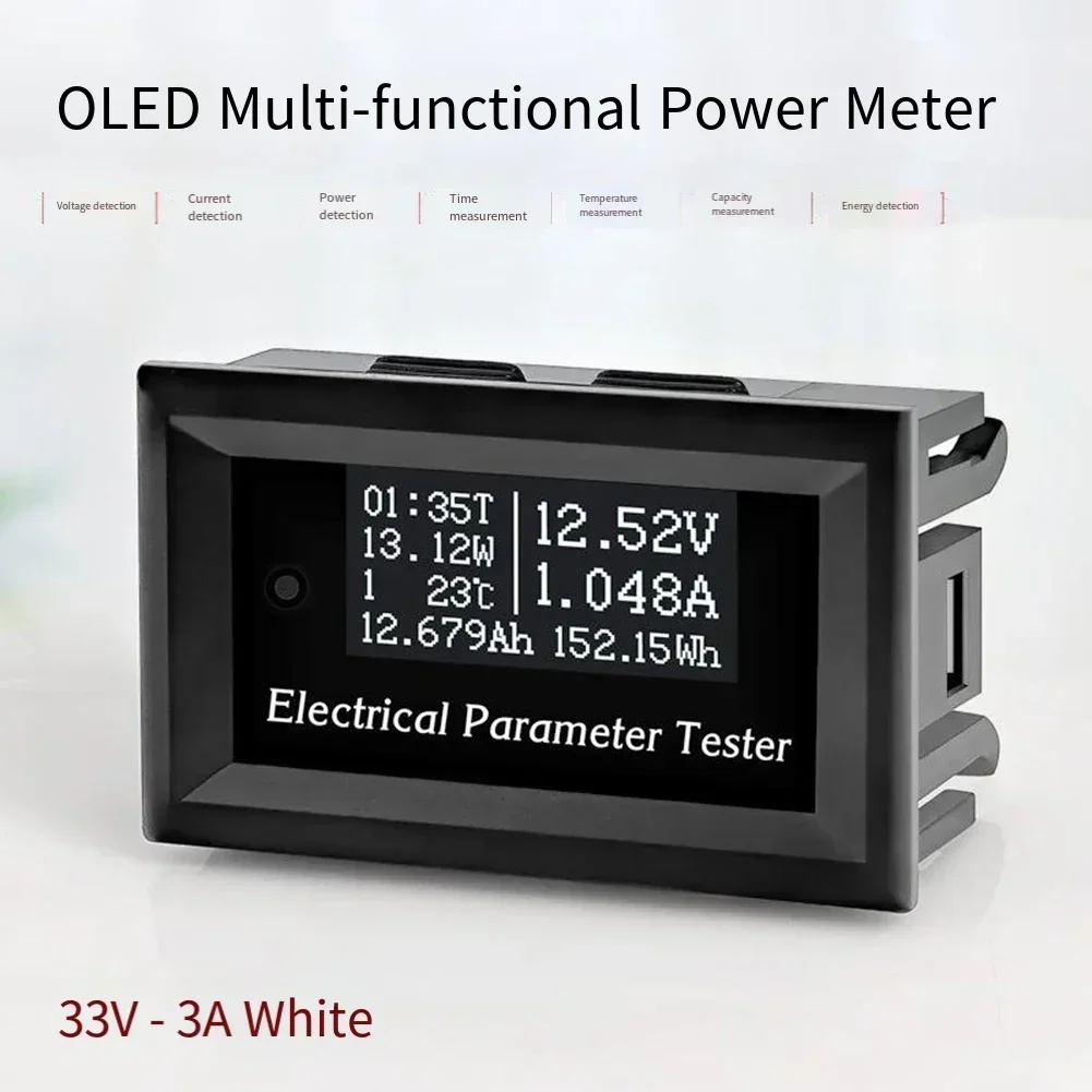 

Voltage Capacity Tester Battery Capacity Indicator Battery Health Monitoring DC Voltage Measurement 48mmX29mmX22mm Size
