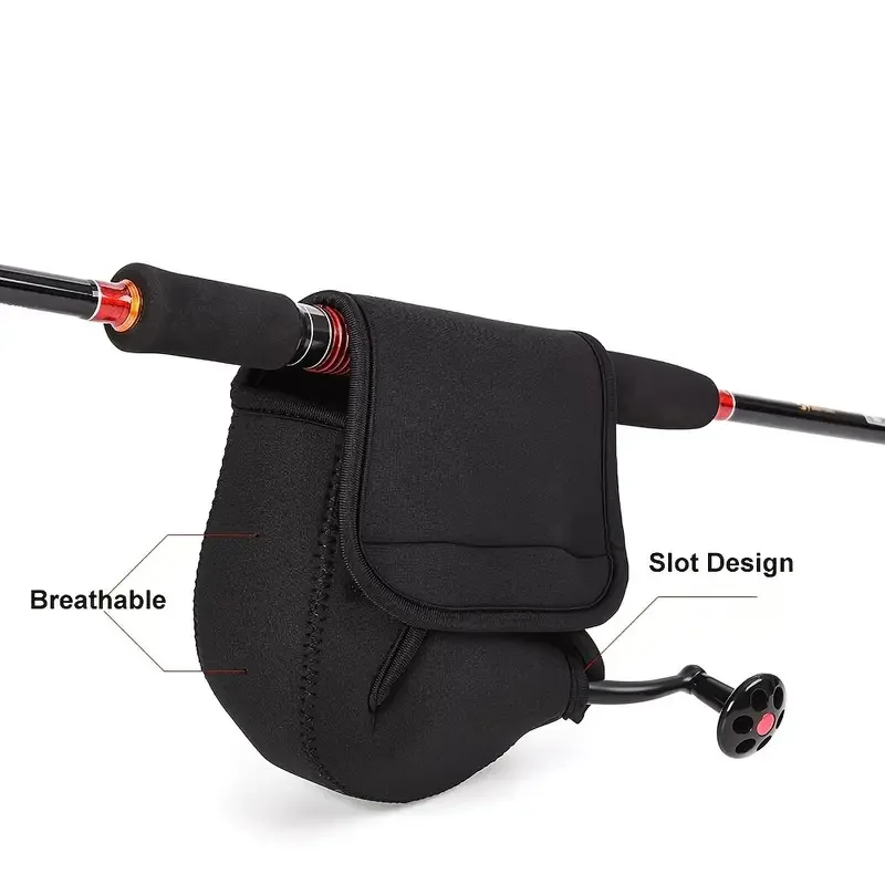 Fishing Reel Cover for Spinning Reel, Fishing Reel Bag with Handle Slot, Lure Wheel Storage Case Pouch Accessories Fits 500-8000