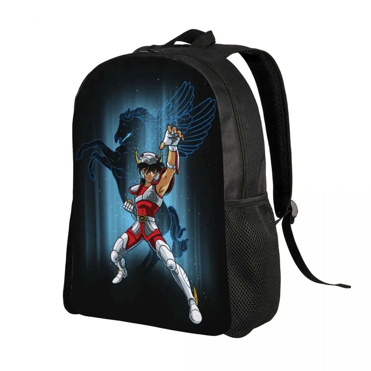 Personalized Seiya Of Pegasus Backpacks Men Women Basic Bookbag for College School Saint Seiya Knights Of The Zodiac Bags