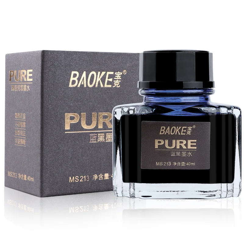 Imagem -02 - Baoke-caneta-tinteiro Azul e Preta 40ml Ms213